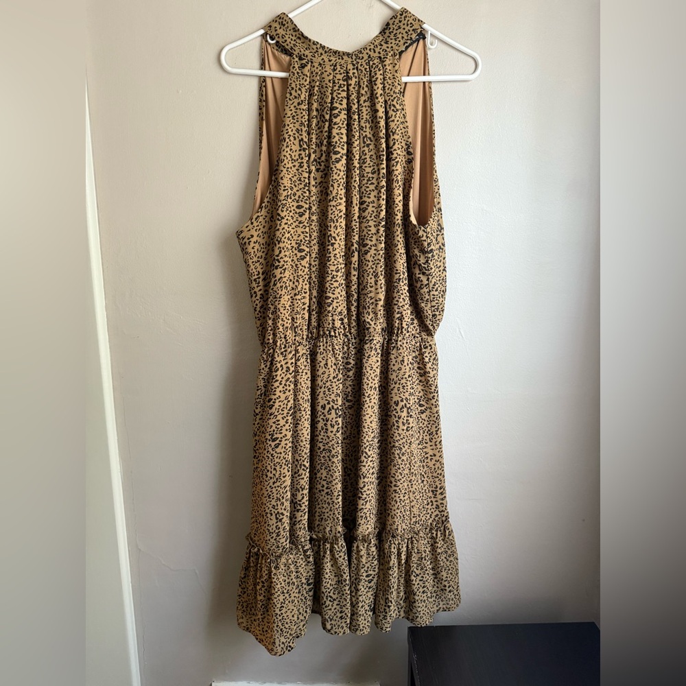 Leopard Print Ruffle Halter Top Midi Hem Dress XL

BTFBM - Picture 3 of 12